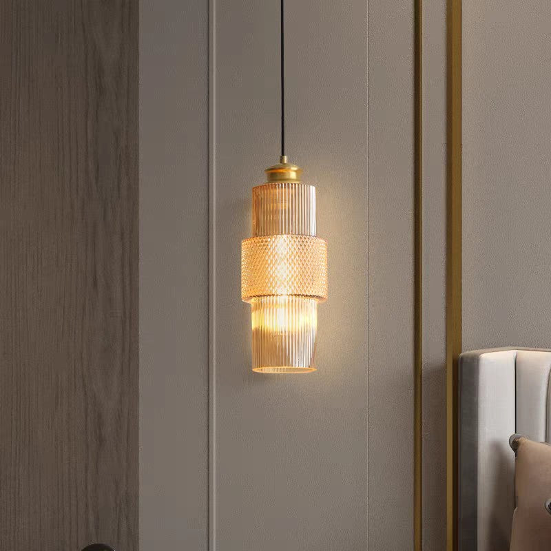 Luminara Modern Copper Glass Minimalist Pendant Light