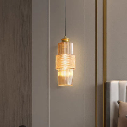 Luminara Modern Copper Glass Minimalist Pendant Light