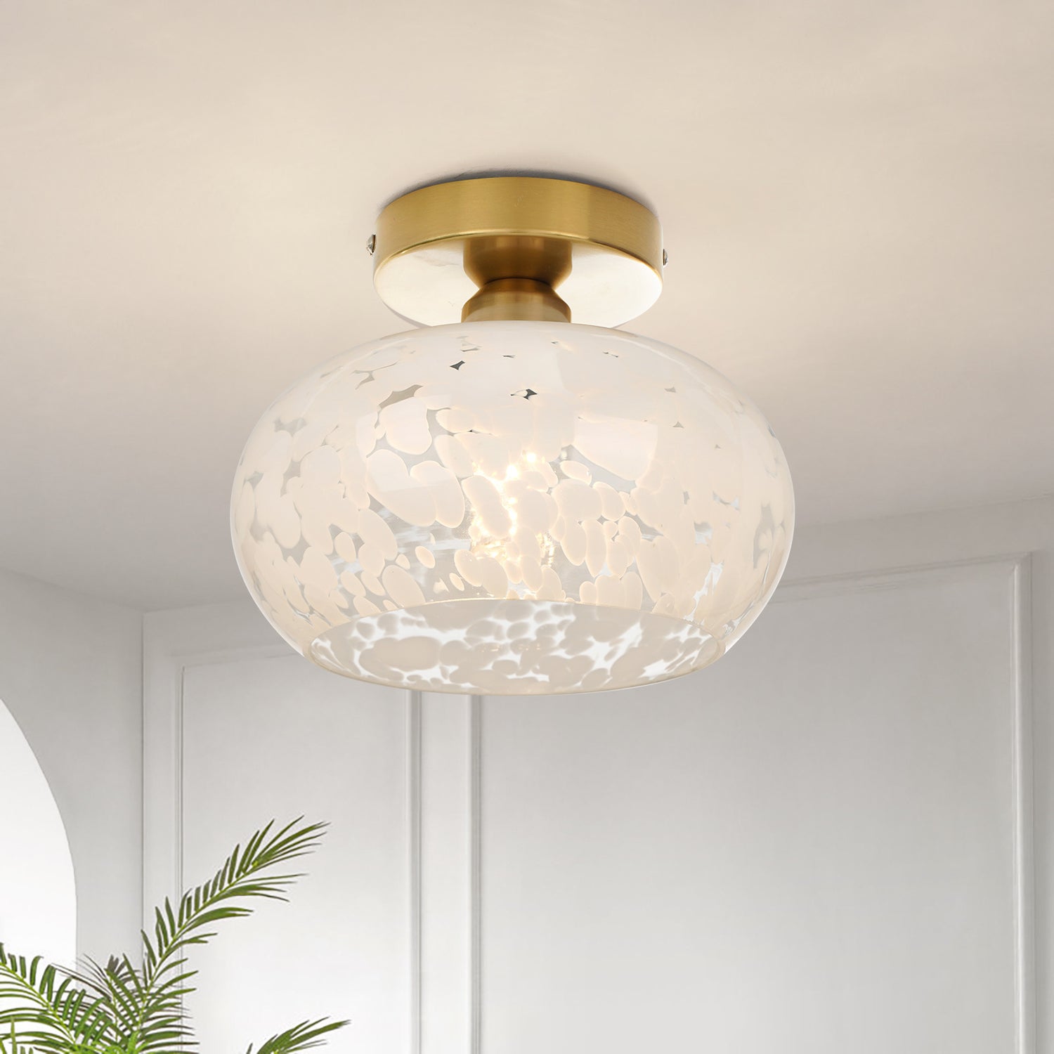 Lampada a soffitto in vetro nordico