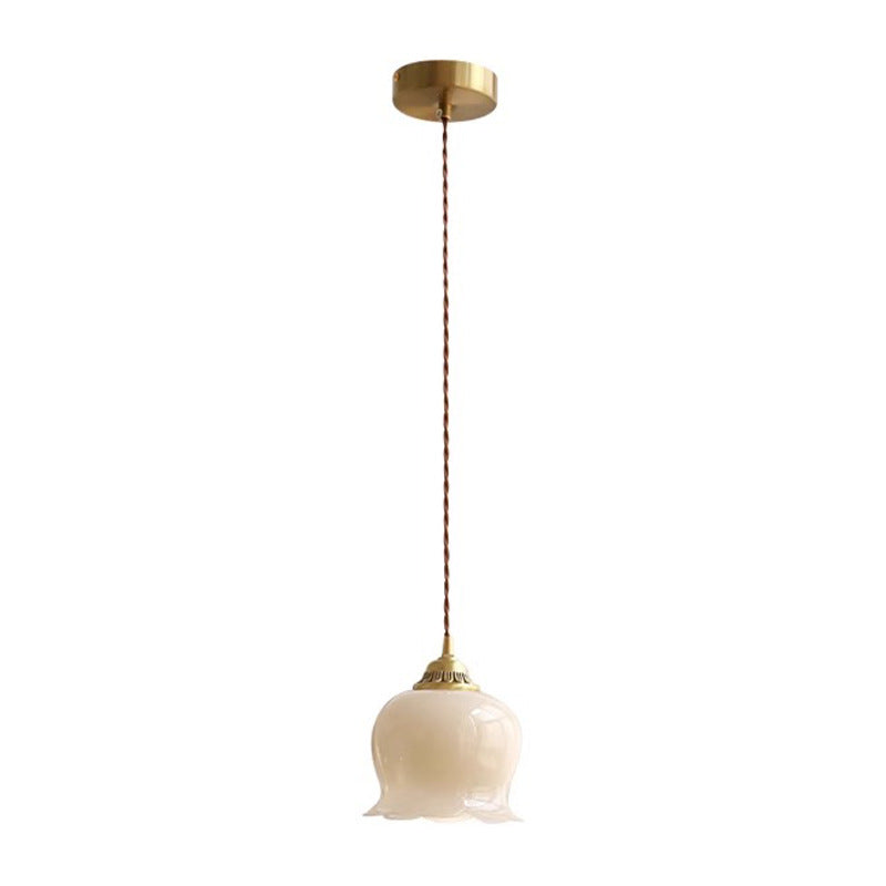 Maison Charm French Cream Glass Pendant Light