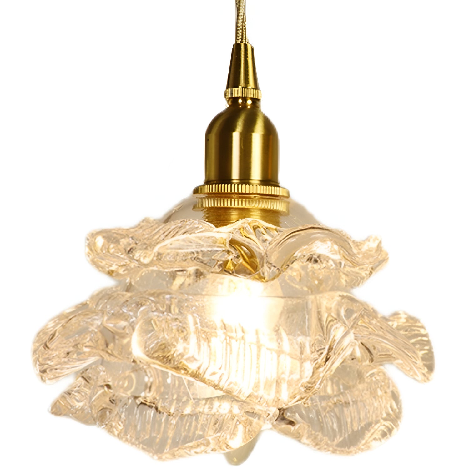 Vintage Rose Glass Pendant Lamp