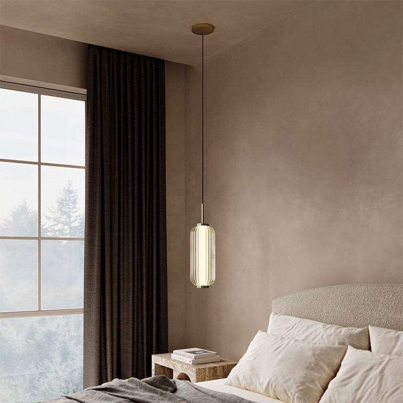 Elma Linear Striped Glass LED Pendant Light