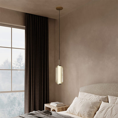 Elma Linear Striped Glass LED Pendant Light