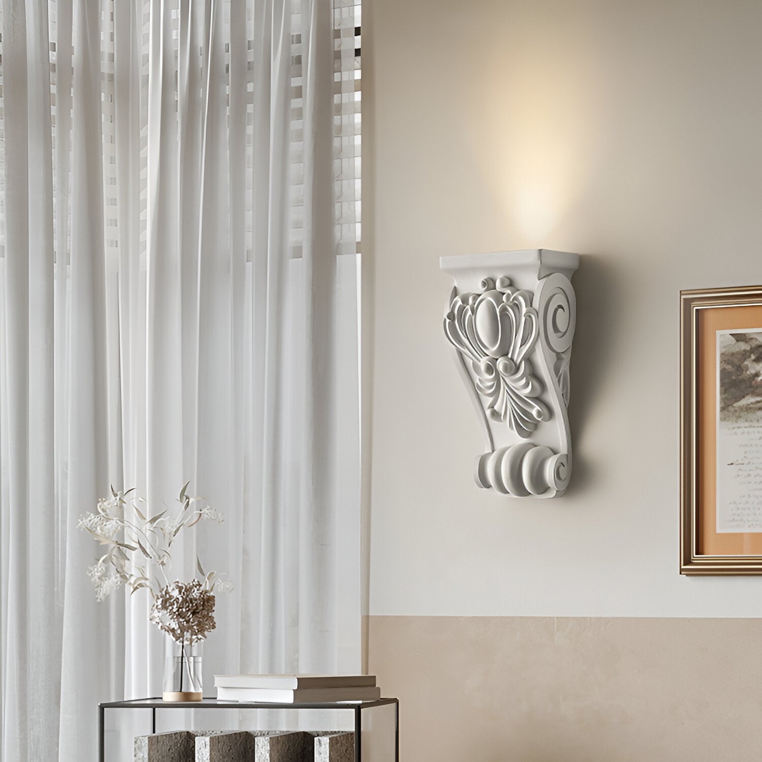 Leonardo Sculptural Plaster Retro Minimalist Wall Lamp