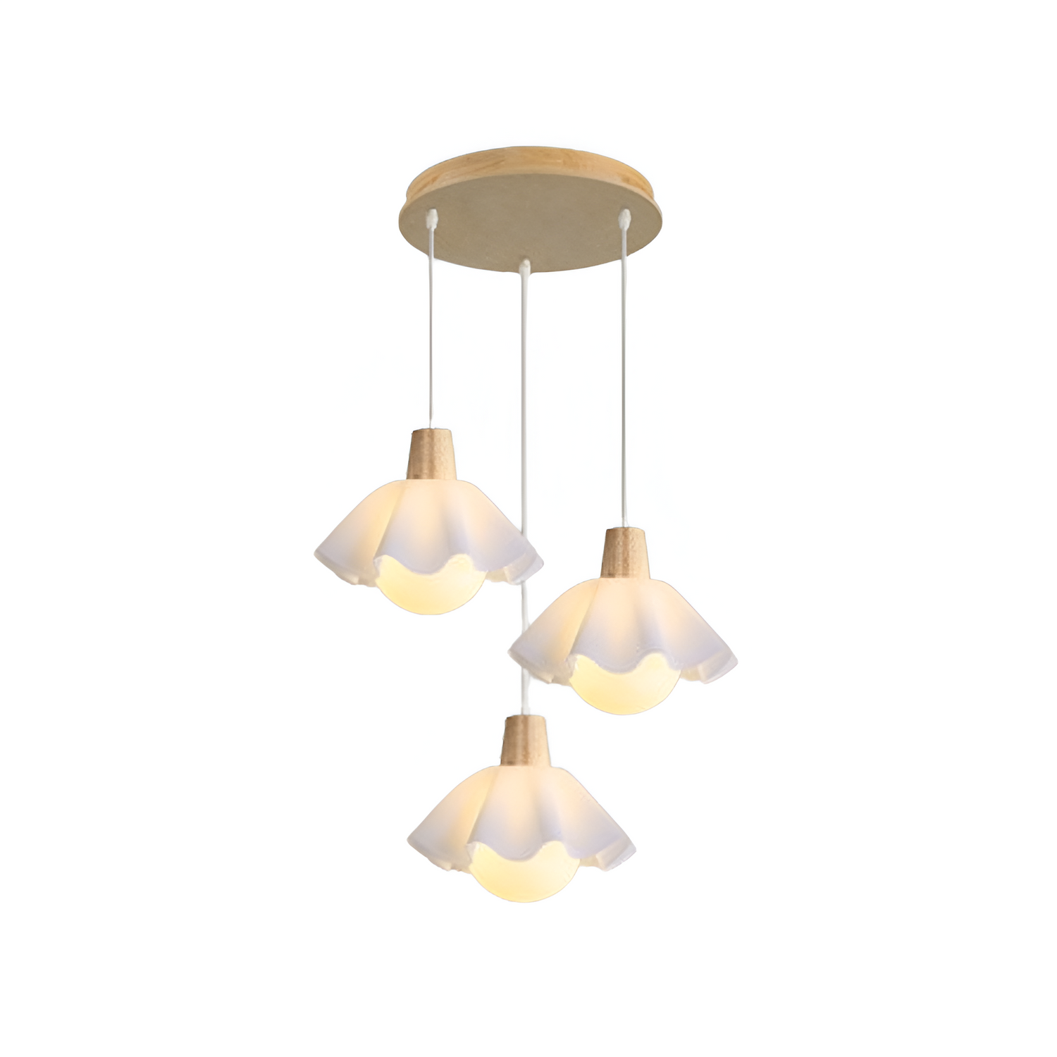 Noordse Stijl Houten Bloem Pendant Lamp