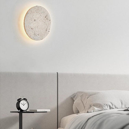 Travertine Stone Round LED Wall Lamp