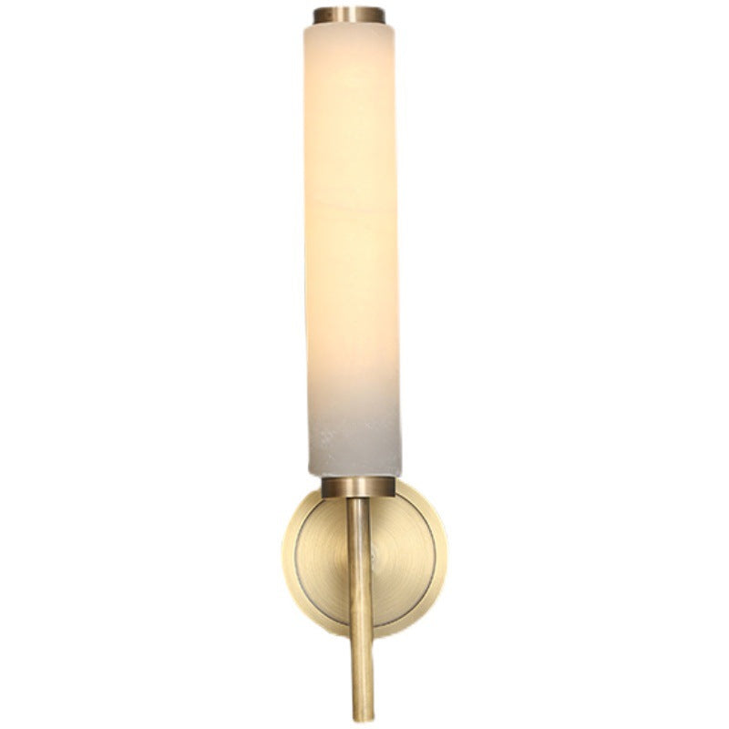 Nordic Brass Marble Tube Wall Lamp