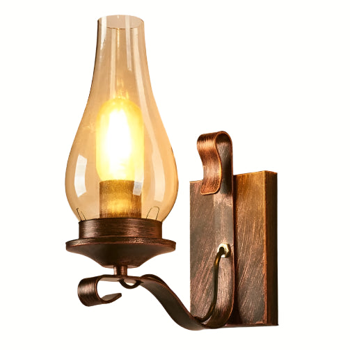 Rustic Nordic Wall Sconce Vintage Glass Wall lamp