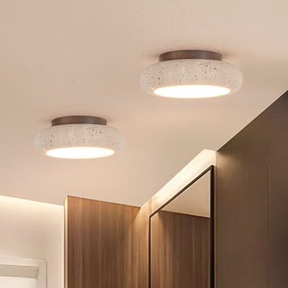 Lampada da soffitto in travertino retro