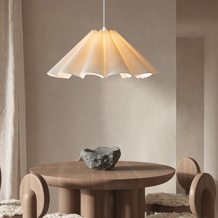 Aeria Beige Linen Fabric Pendant Light