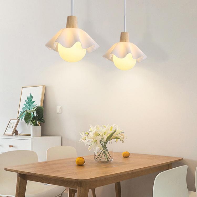 Noordse Stijl Houten Bloem Pendant Lamp