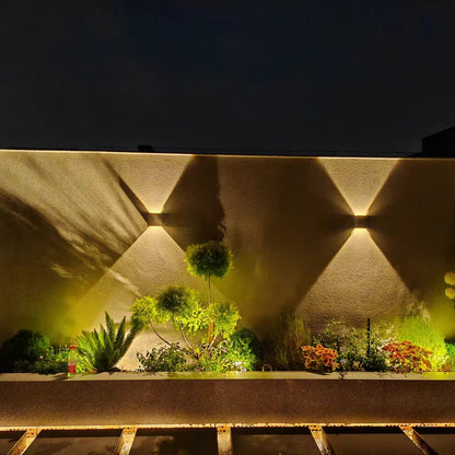 Lume Minimalist Stone Travertine Cube Wall Light