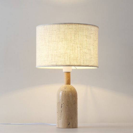 Travertine Retro Japanese Style Table Lamp