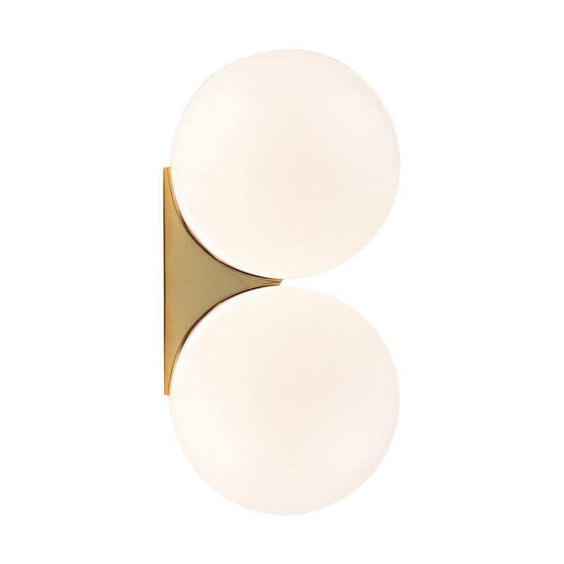 Lunaris Modern White Glass Globe Wall Light