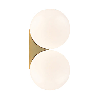 Lunaris Modern White Glass Globe Wall Light