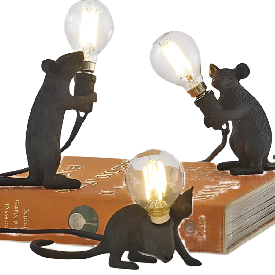 Resin Night Mouse Table Lamp