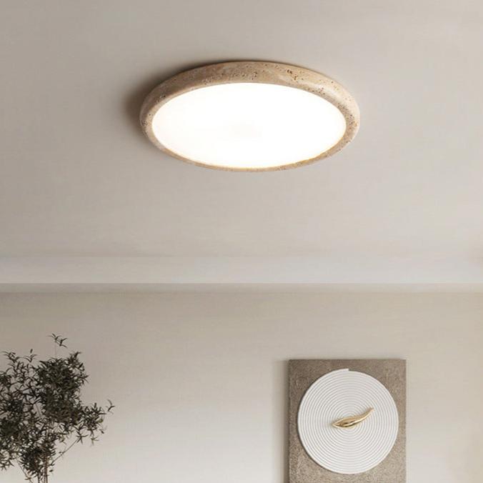 Lampada da soffitto in travertino stile giapponese