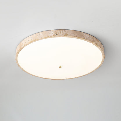 Lampada da soffitto in travertino con base rotonda Spectrum Cream