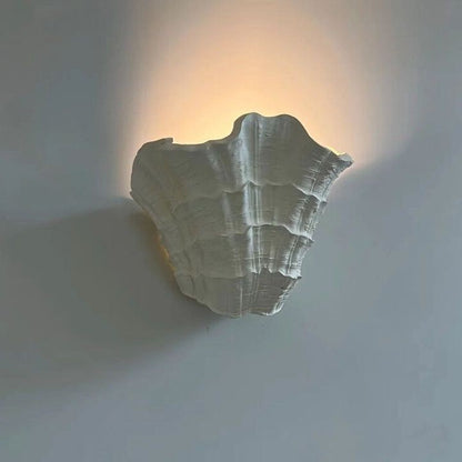 Coquille Sculptural Plaster Shell Wall Light