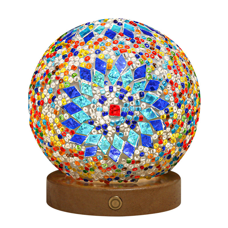 Bohemian Mosaic Glass Decorative Table Lamp