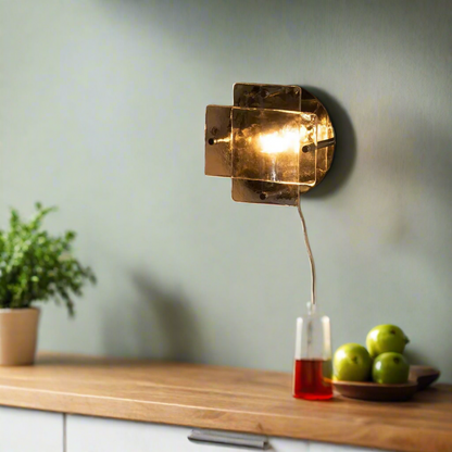 Lustra Chrome Glass Industrial Wall Light