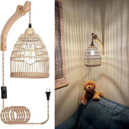 Retro Stijl Hennep Touw Pastorale Wandlamp