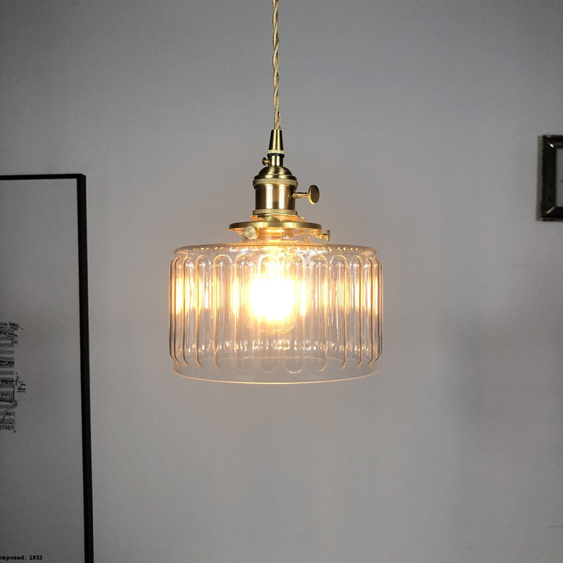 Celeste Glass Vintage Glow Glass Pendant Light