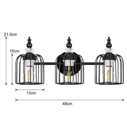 Moderne Knoblauchperlen Drei-Kopf Eisen Lampenschirm Wandlampe