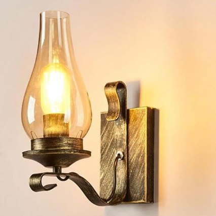 Rustic Nordic Wall Sconce Vintage Glass Wall lamp