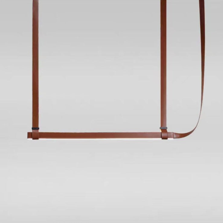 Luxen Minimalist Leather Linear Chandelier