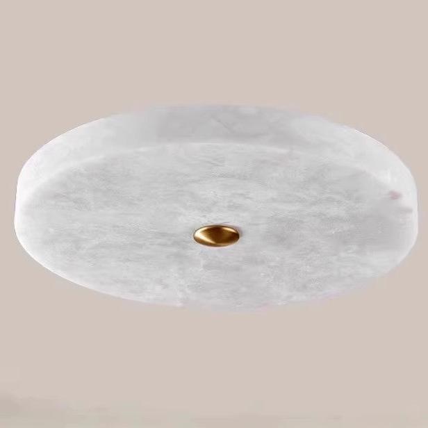 Alabaster Flush Mounted Round LED Ceiling Lamp