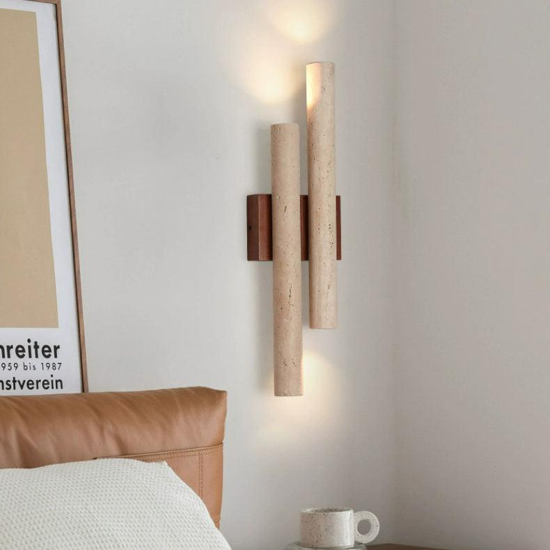 Travertine Retro Stijl Dubbele Lange Wandlamp