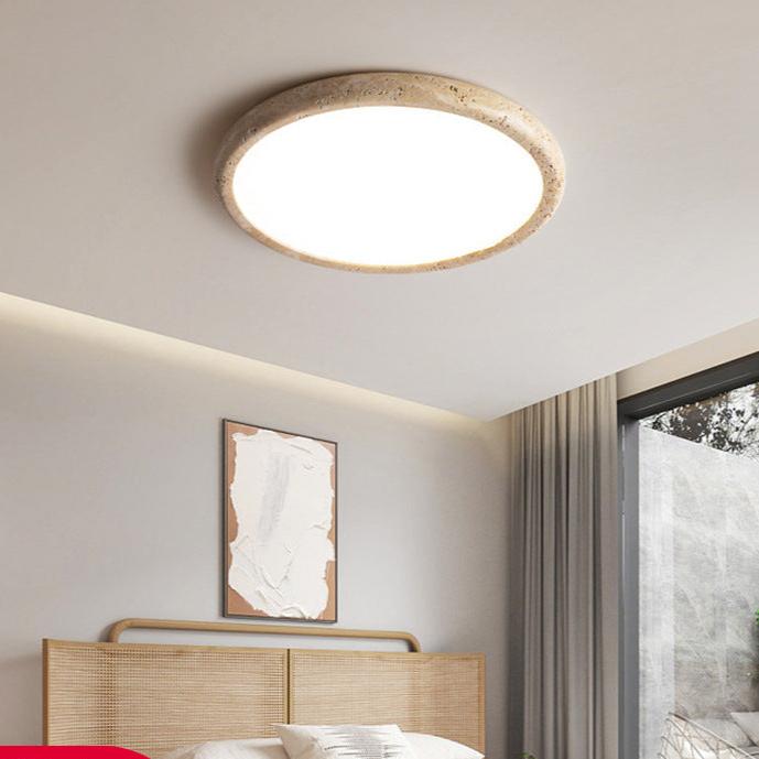 Lampada da soffitto in travertino stile giapponese