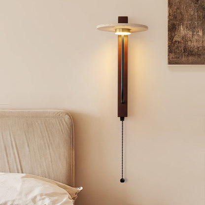 Travertine Oriental Style Wall Lamp