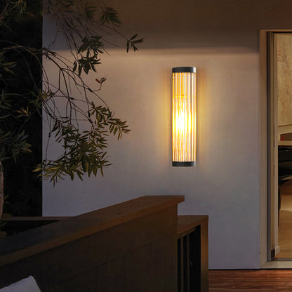 Lampada da parete esterna in metallo sem cilindrica Orr moderna, impermeabile IP65