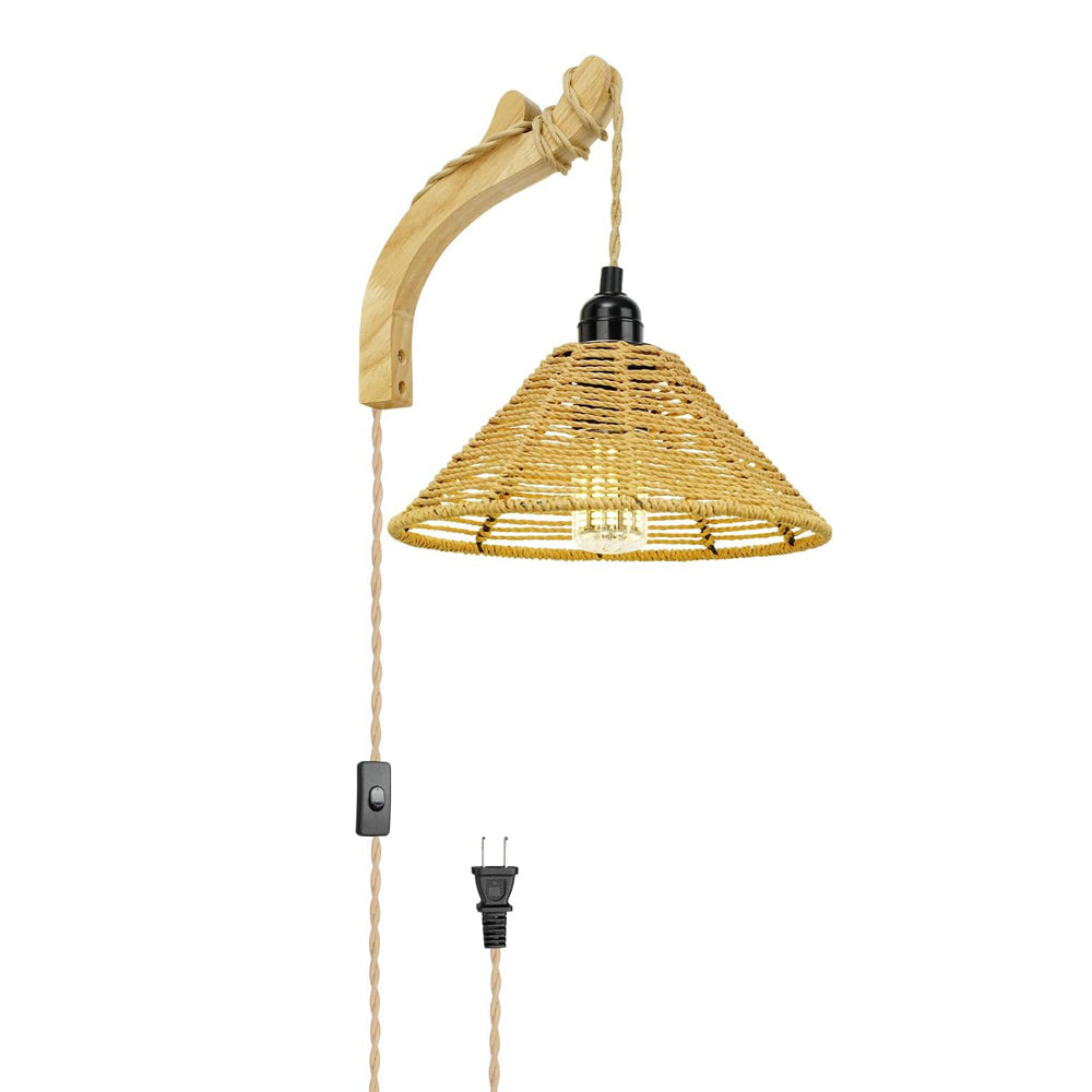 Boho Style Hand-Woven Wall Light