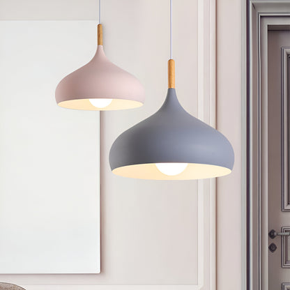 Nordic Wooden and Aluminum Pendant Light