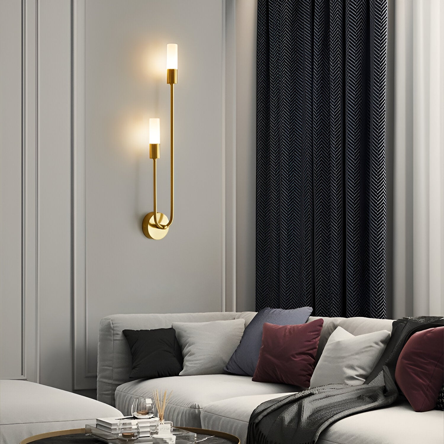 Nordic Modern Simplicity Iron &amp; Acrylic Long Tube Wall Light