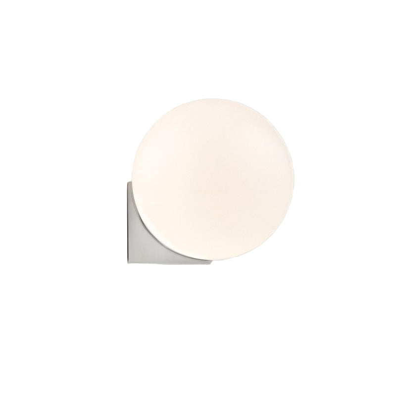 Lunaris Modern White Glass Globe Wall Light