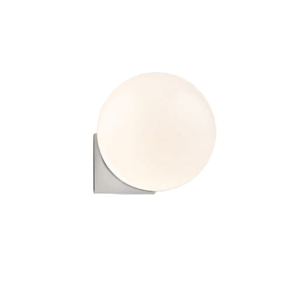 Lunaris Modern White Glass Globe Wall Light