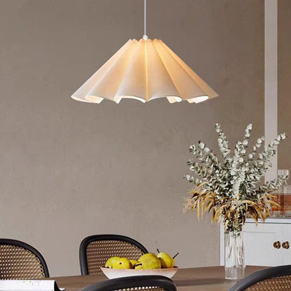 Aeria Beige Linen Fabric Pendant Light