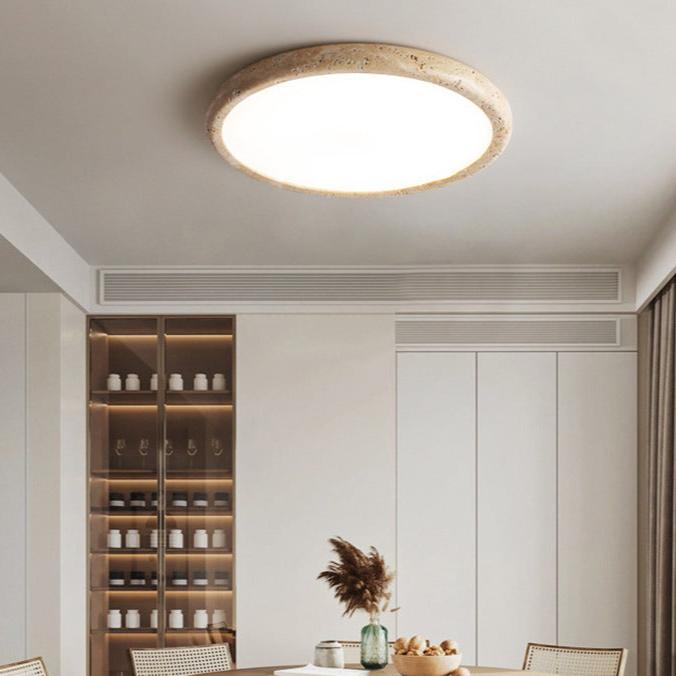 Lampada da soffitto in travertino stile giapponese