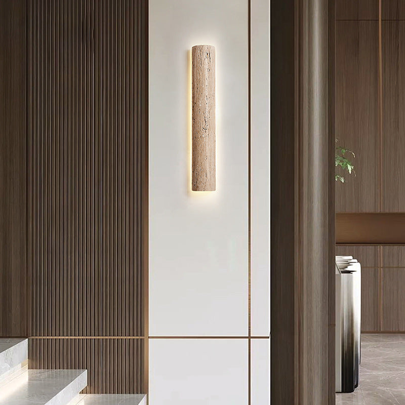 Travertine Stone Long Strip Wall Lamp