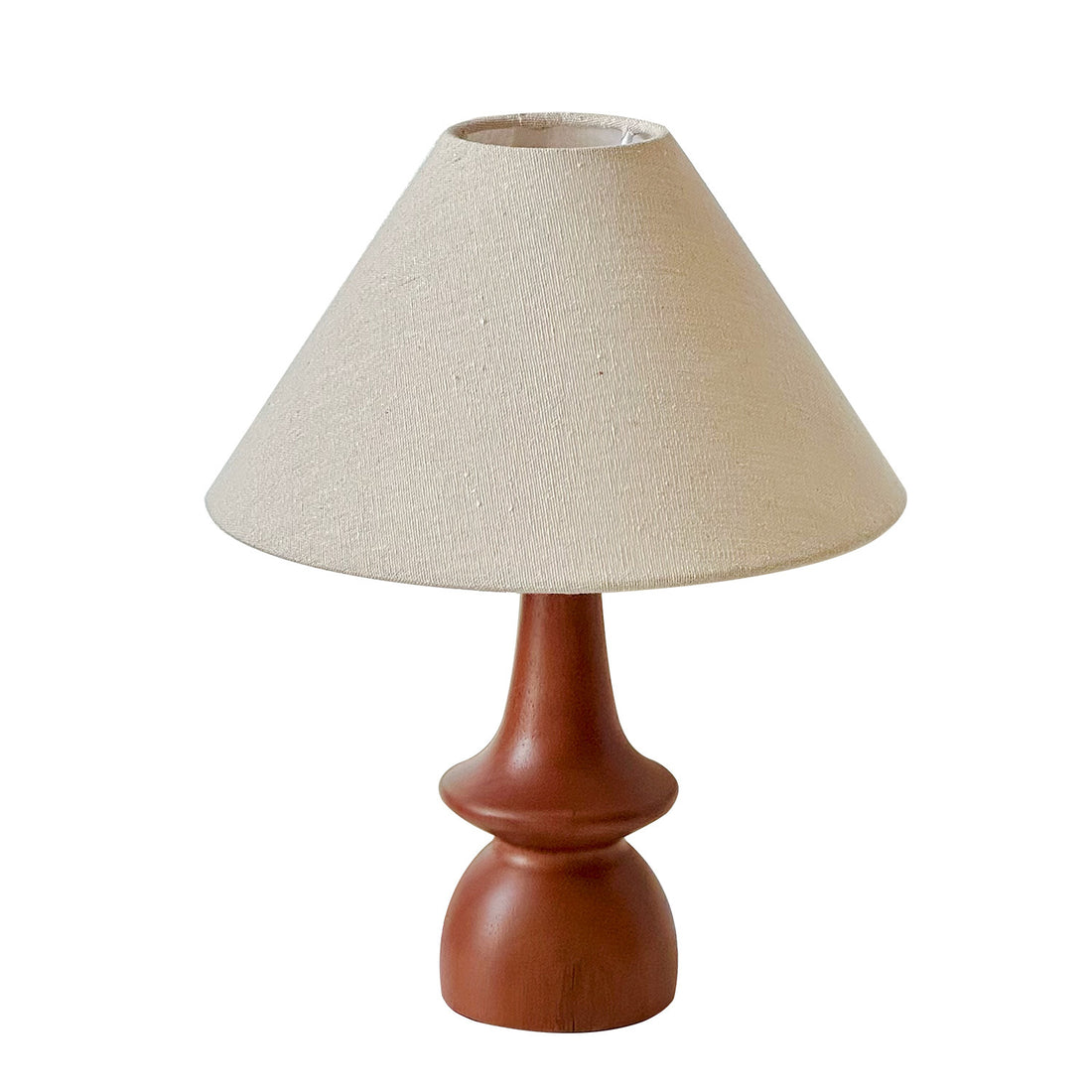 Lampe de table en bois massif Olivia Vintage