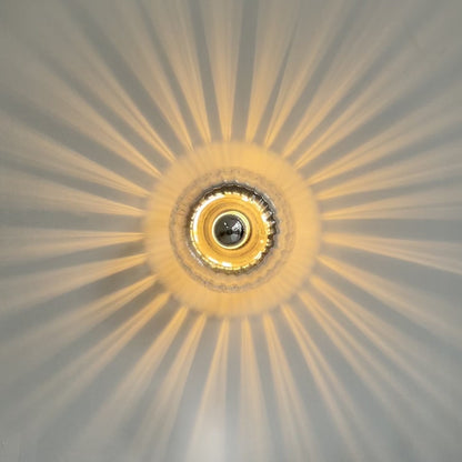 Clara Rays Contemporary Brass Glass Ceiling Light