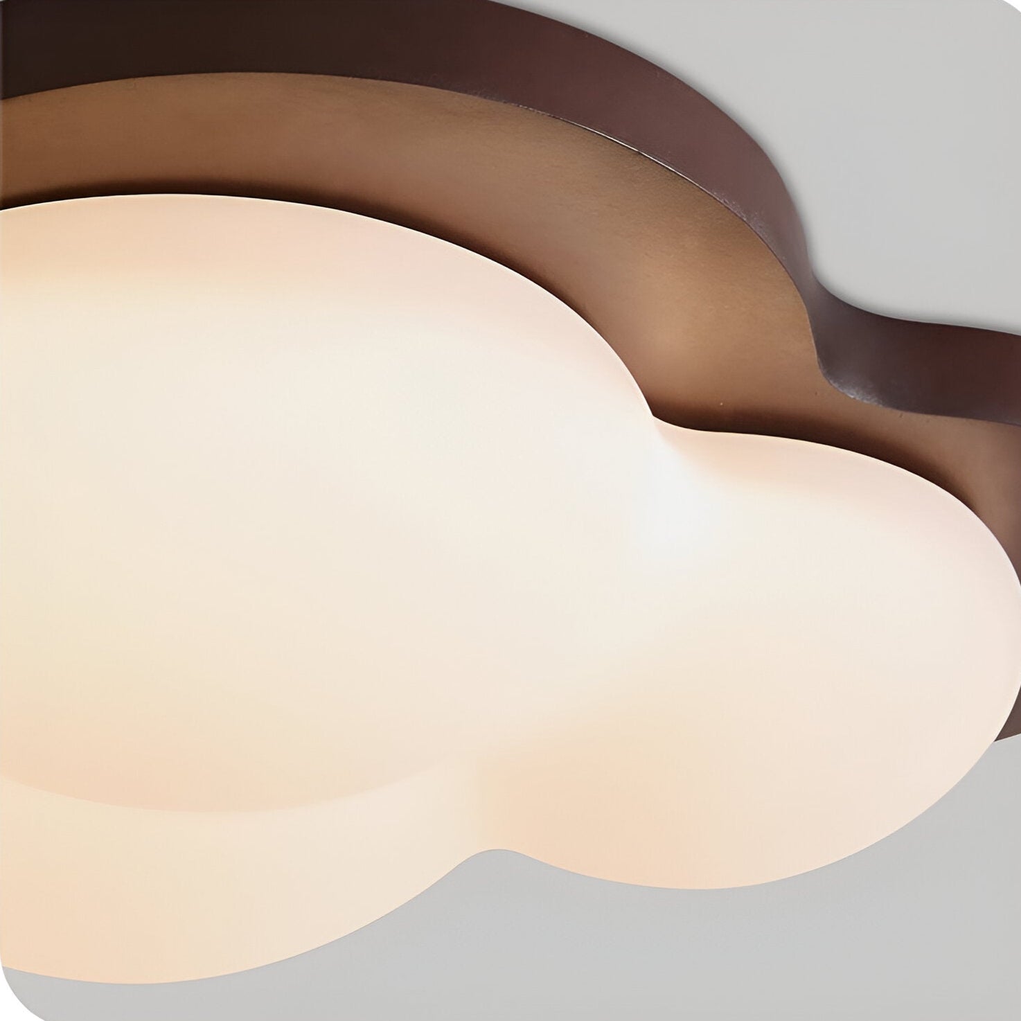 Lumière de plafond en bois crème rétro nuage rêveur