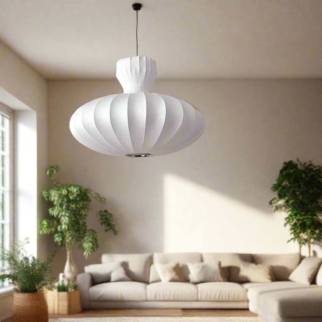 Mushin Glow Wabi-Sabi Silk Pendant Light