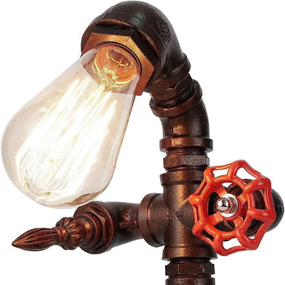 Retro-Industrielle Wasserrohr-Roboter-Tischlampe