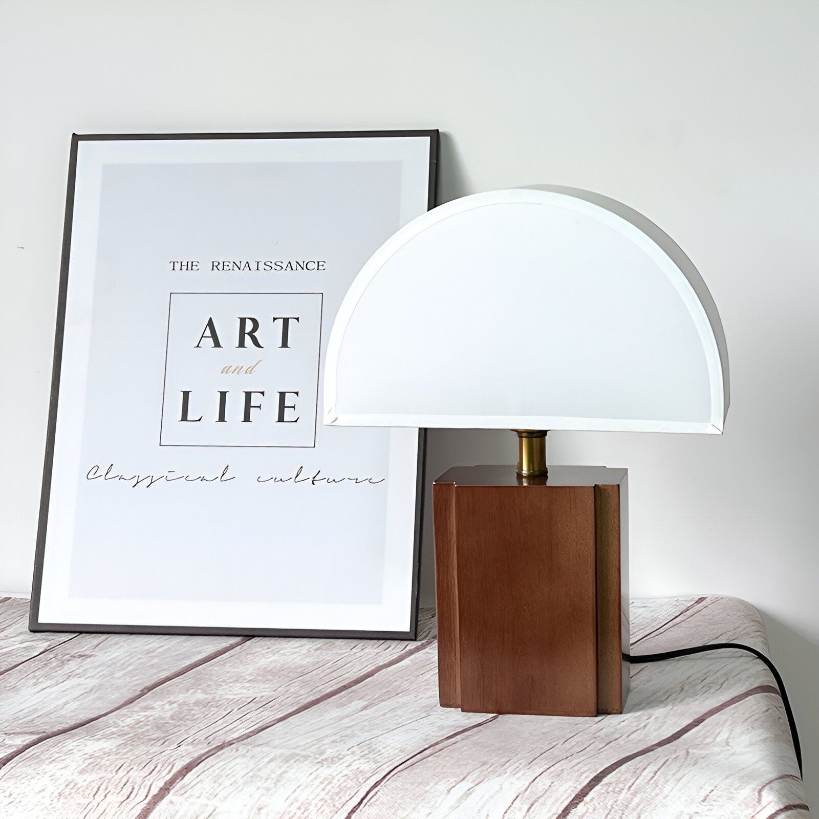 Half Moon Wabi Sabi Style Table Lamp