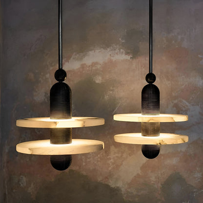 Modern Iron Alabaster Pendant Lamp